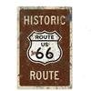 Route 66 Souvenir License Plate, American Auto Metal Sign 20x30cm