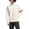 adidas Originals Trifoglio Stampa Logo Solido Giacca di Cotone con Collo Alto Uomo Giacca Bianco Sporco HS1581