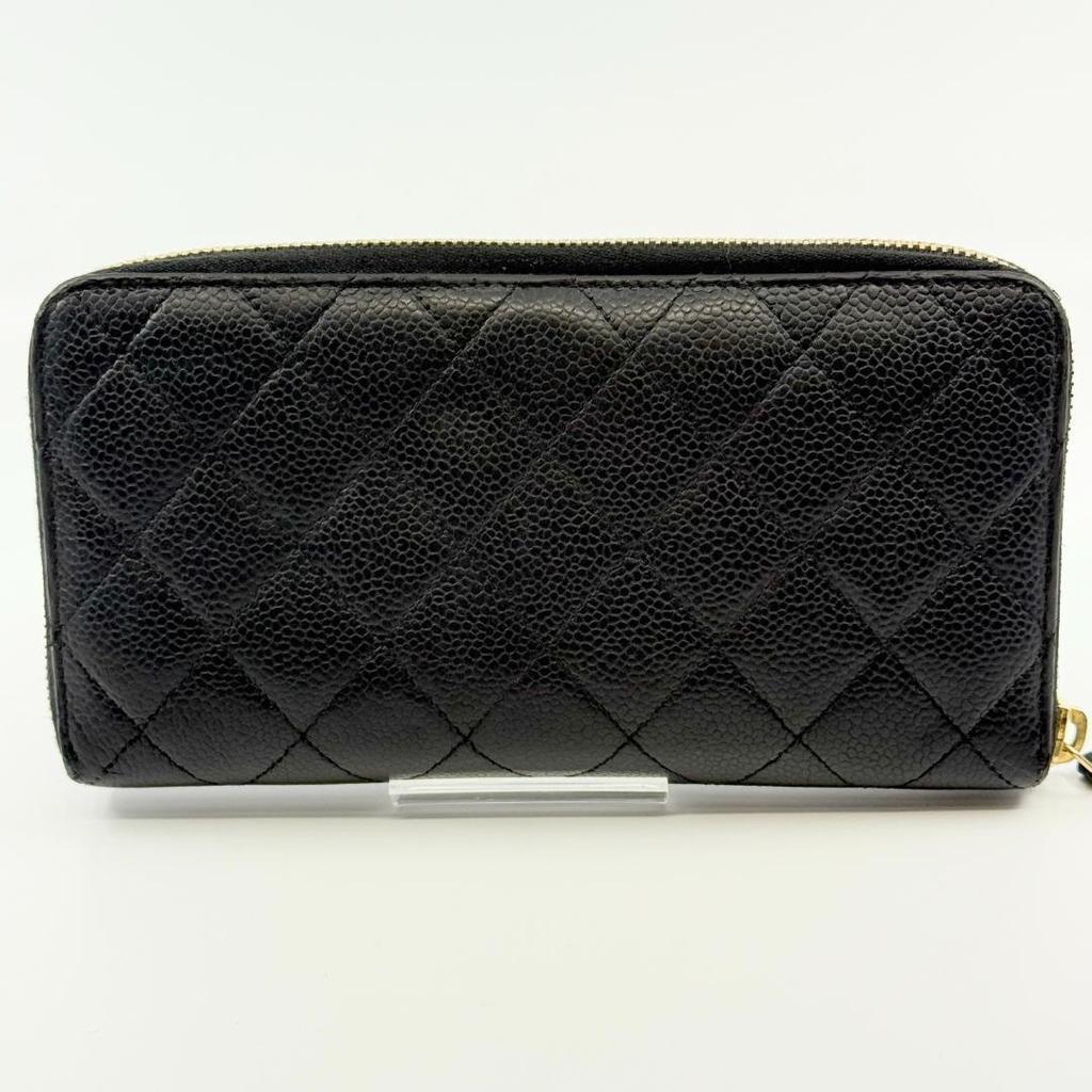 Used CHANEL Matelasse Long Wallet Caviar Skin
