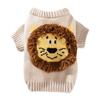 Kočičí podzimní a zimní zahuštěný bezsrstý kočičí teplý roztomilý malý lev svetr pro střední a malé psy, psy, kočky, oblečení