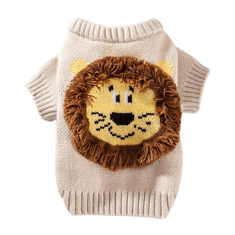 Cat Autumn and Winter Thickened Hairless Cat Warm Cute Little Lion Sweater Medium and Small Dog Dog Pet Cat Clothes