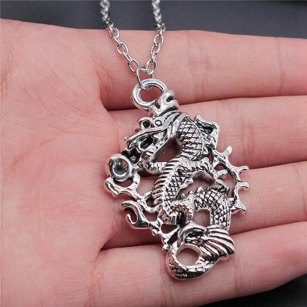 45cm Or 70cm Long Chain Necklace Dragon Snake Anime Minimalist Jewelry Components QN023