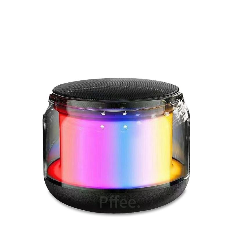 

Pffee Bluetooth 5.0 портативный беспроводной светодиодный динамик с микрофоном поддержка 3,5 мм AUX TF карта аудиоплеер музыка