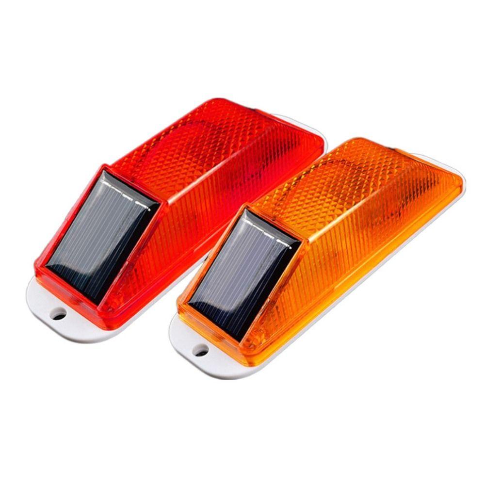 Durable Rechargeable LED Solar Strobe Warning Lamp Waterproof Reflective Solar Guardrail Light Outdoor Flashing Deck Lights