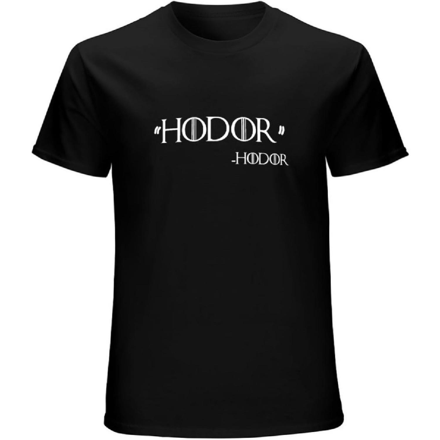 XIANGCUIJIAO Футболка мужская с цитатой Ходора Игра Престолов Дом Старков Винтерфелл Ретро Графическая Унисекс Черная S