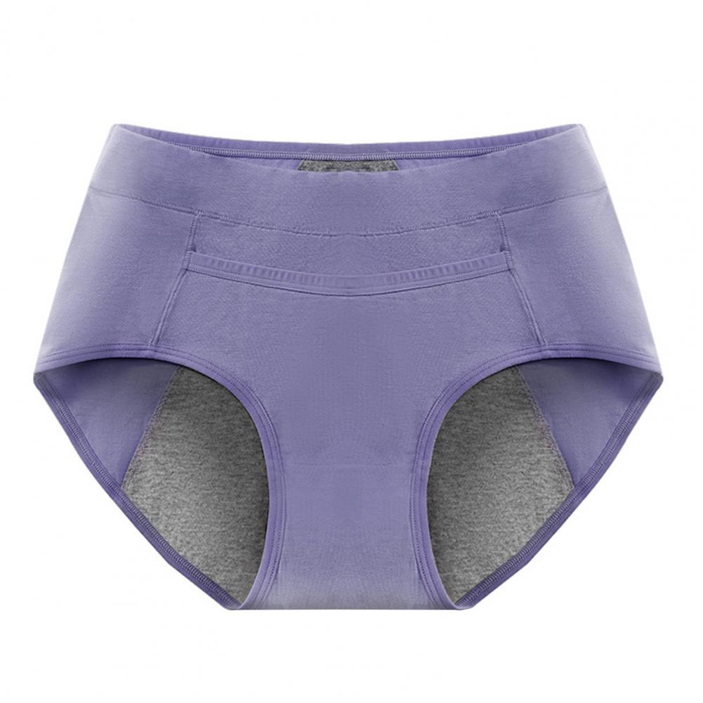 Dámské menštruační kalhotky Střední pas Bavlna Proti protečení Větší velikosti Měkké Prodyšné Antiseptické Jednobarevné Elastické Odvádějící vlhkost La