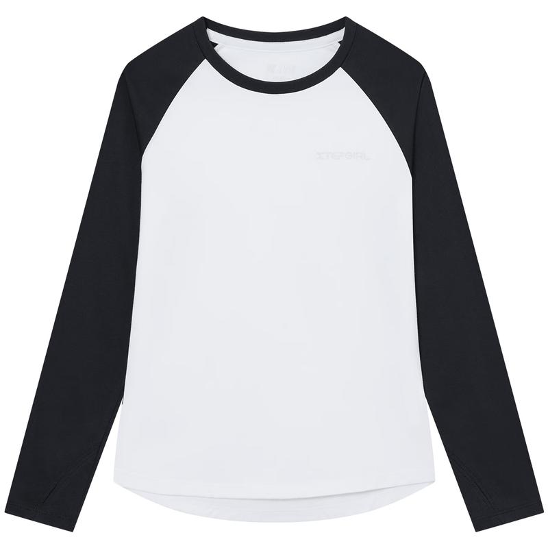 Xtep Girls  Slim Fit Cotton Long Sleeve T-Shirt with Thumbhole Cuffs 130