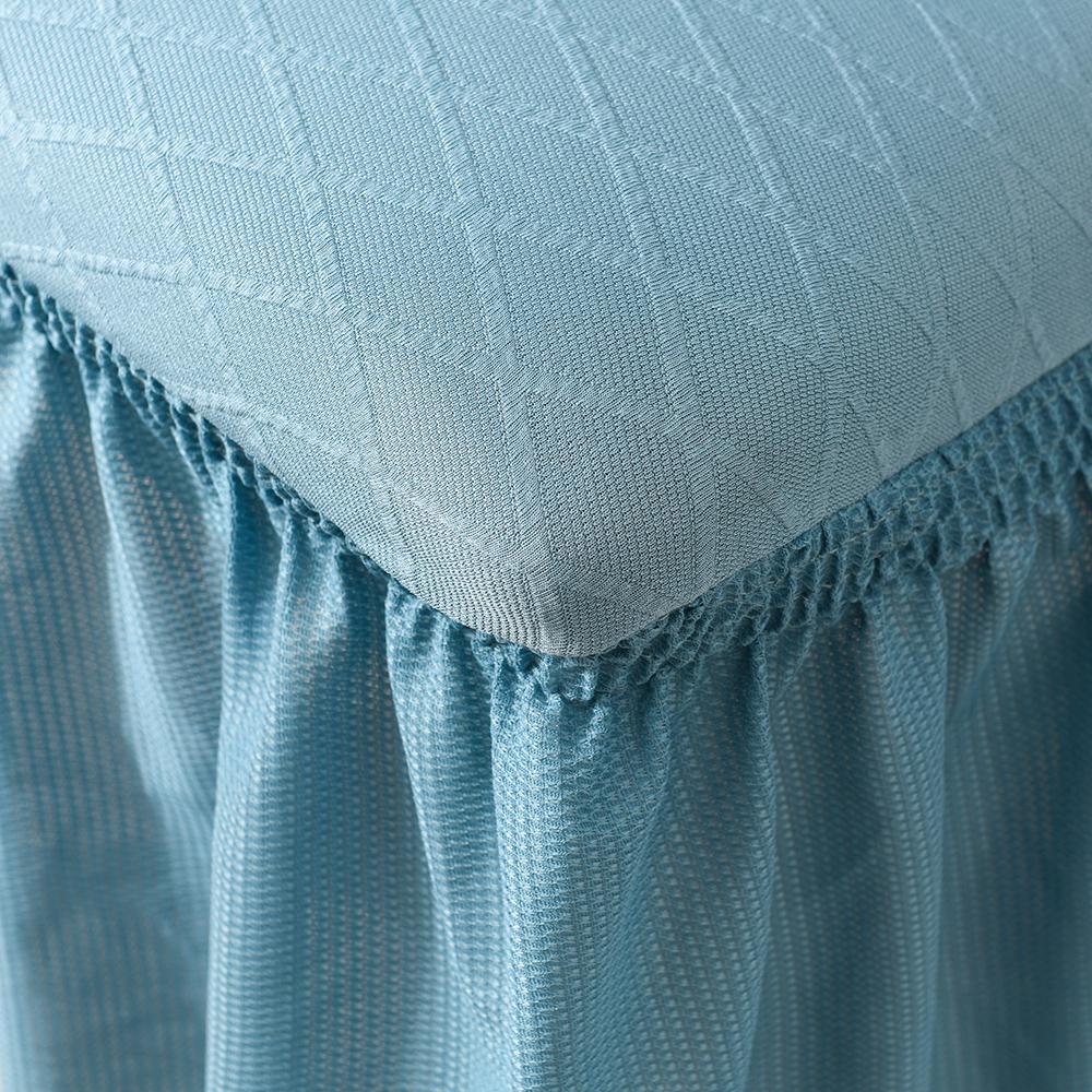 Elegant Jacquard Dining Chair Cover with Frill Skirt Super Stretch Spandex Thickened Anti-Wrinkle Stain Resistant Universal Fit