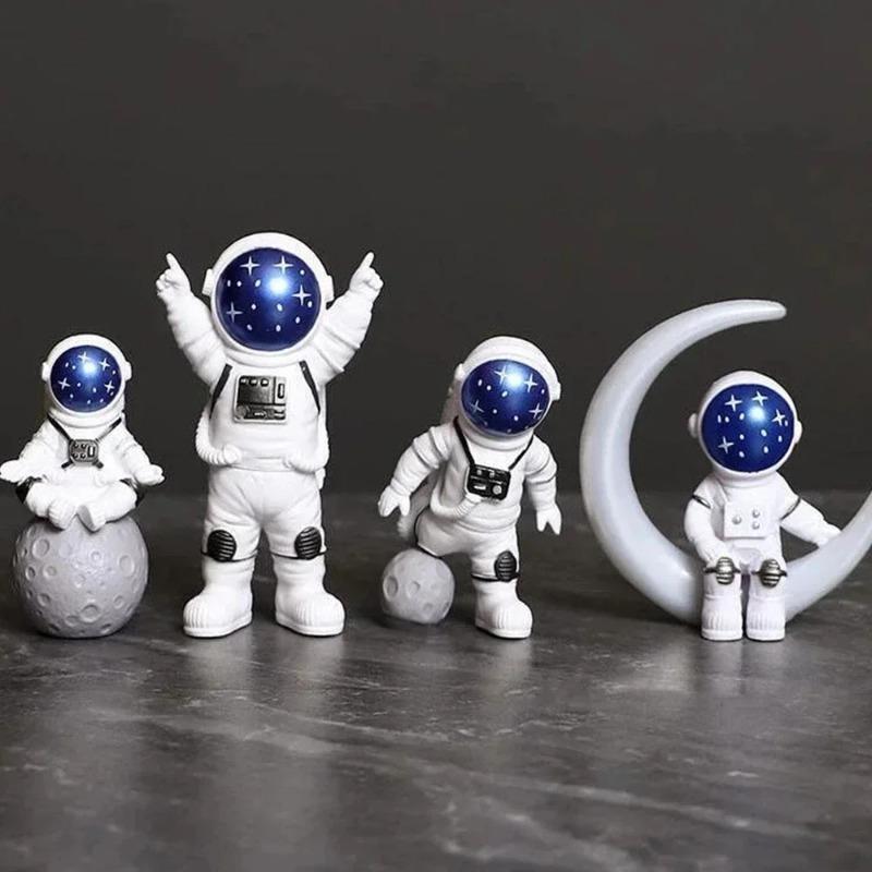 3/4 szt. Figurka Astronauty Statua Figurka Kosmonauta Rzeźba Edukacyjna Zabawka Dekoracja Biurka Domu Model Astronauty Dla Dzieci Prezent