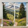 Piece Set High Definition Digital Printed Curtainsautumnpumpkinsonwhitewoodbackgroundwithmapleleaveshome Decoration Style Curtains Made Of Polyester
