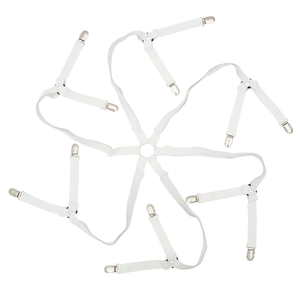 12 Clips Bed Sheet Fixed Clips Universal Adjustable Elastic Non-Slip Strap Mattress Holder Fasteners Blankets Bedding