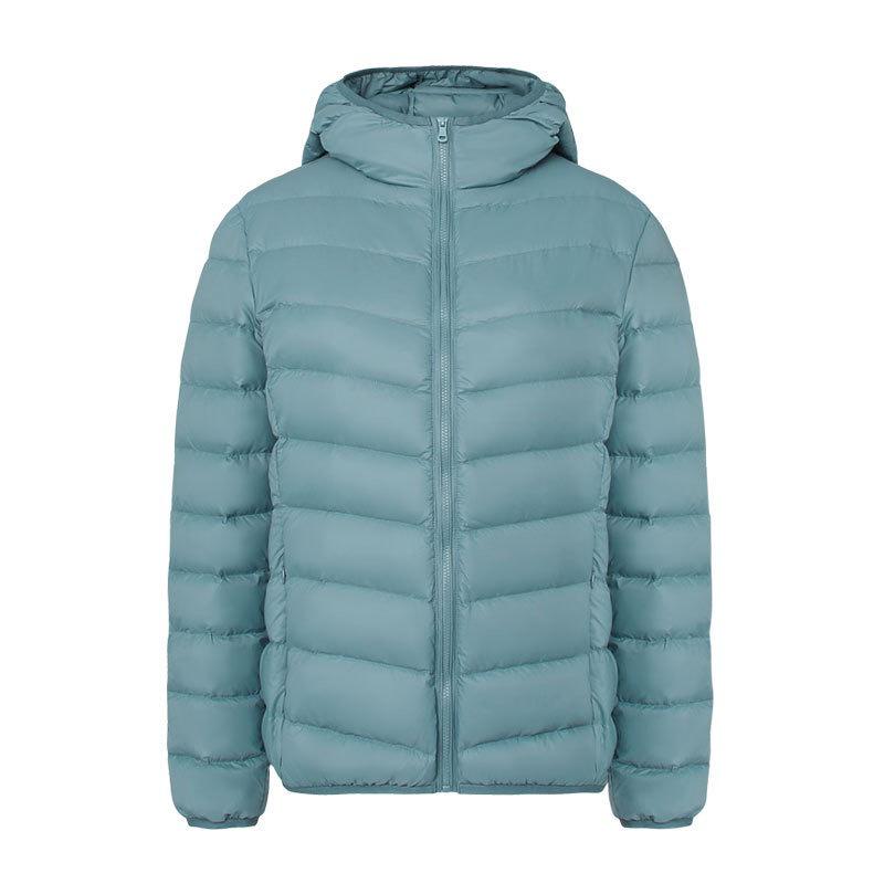 Korean Style Women's Hooded Down Jacket - Lightweight, Warm, Plus Size, Simple and Versatile for Autumn and Winter