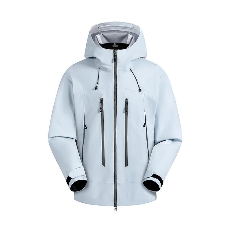 Seamless Rubberized Jacket, Rainproof Underarm Breathable Mesh Outdoor Hard-shell Single Jacket, Fully Heat-sealed Rubberized Mountaineering Jacket