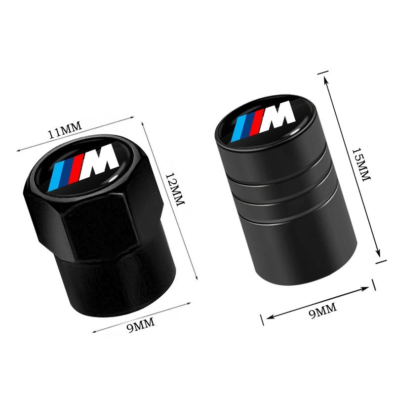 4Pcs Metal Bolt-in Wheel Tire Valve Caps Car Emblem Dust Accessories For BMW M E46 E90 E60 Car Decorative Ornam Auto Accessories
