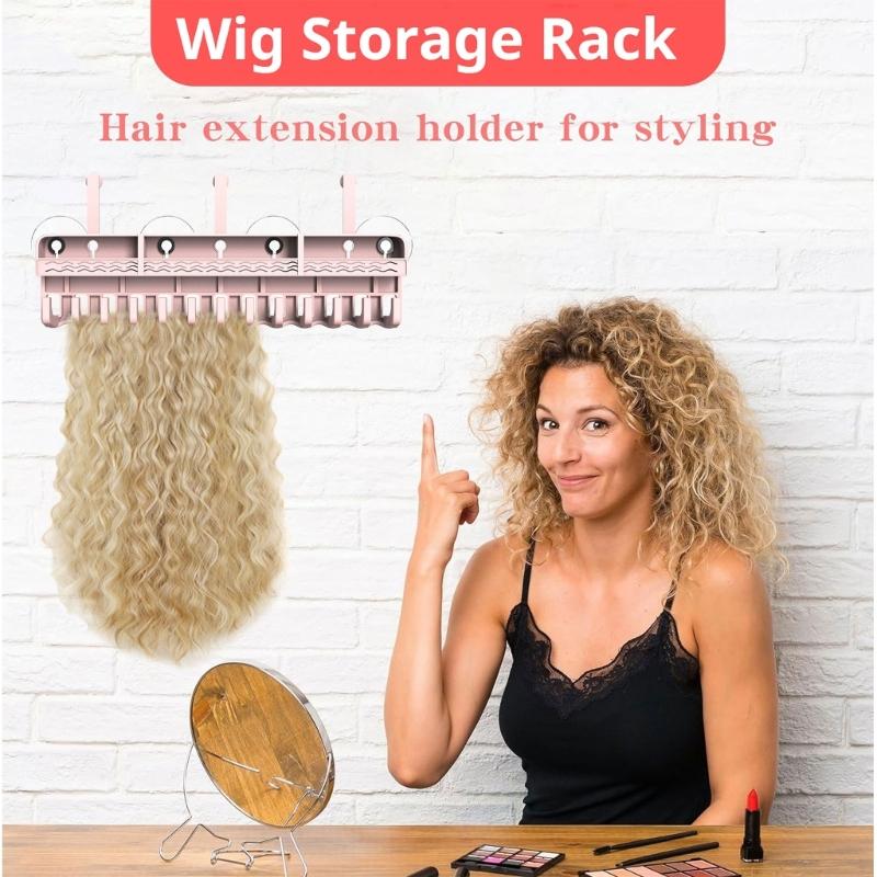 Hair Extension Holder Wigs Display Stand Hair Extension Organizers Wigs Rack Wigs Holder Practical Hair Styling Tool