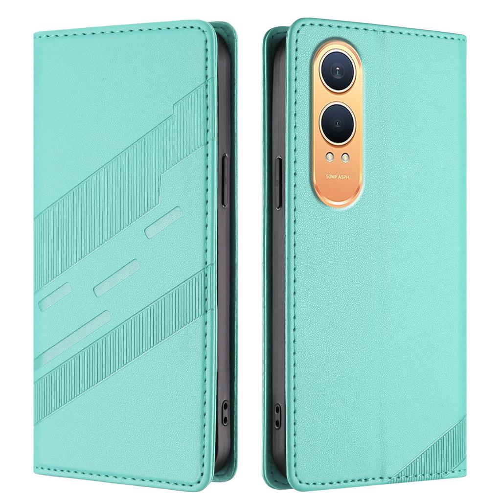 Für OnePlus Nord CE4 Lite 5G Handyhüllen Punk Style Geprägtes Wallet Ständer Lederhülle