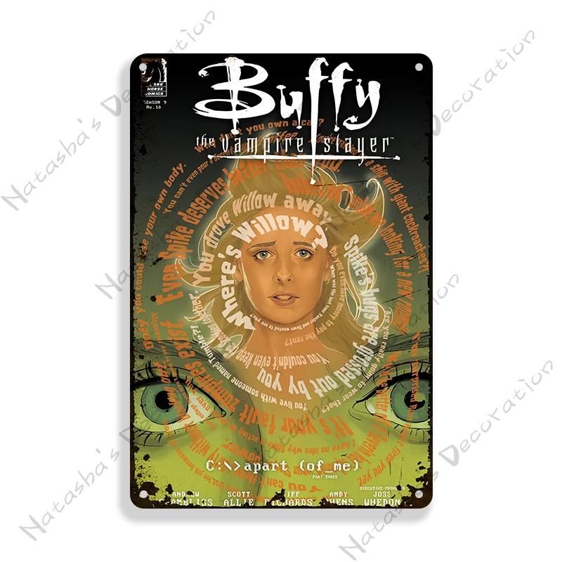 Buffy the Vampire Slayer Plakát Klasický TV kovový plakát Vintage kovová cedule Pánská jeskyně Garáž Kovová deska Průmyslová dekorace