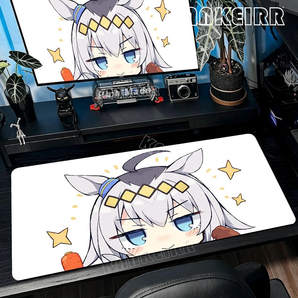 Large Gaming Mouse Pad Umamusume Pretty Derby Lock Edge Rubber Base Desk Mat For Pc Laptop Gamer Esports Accessories Big Carpet