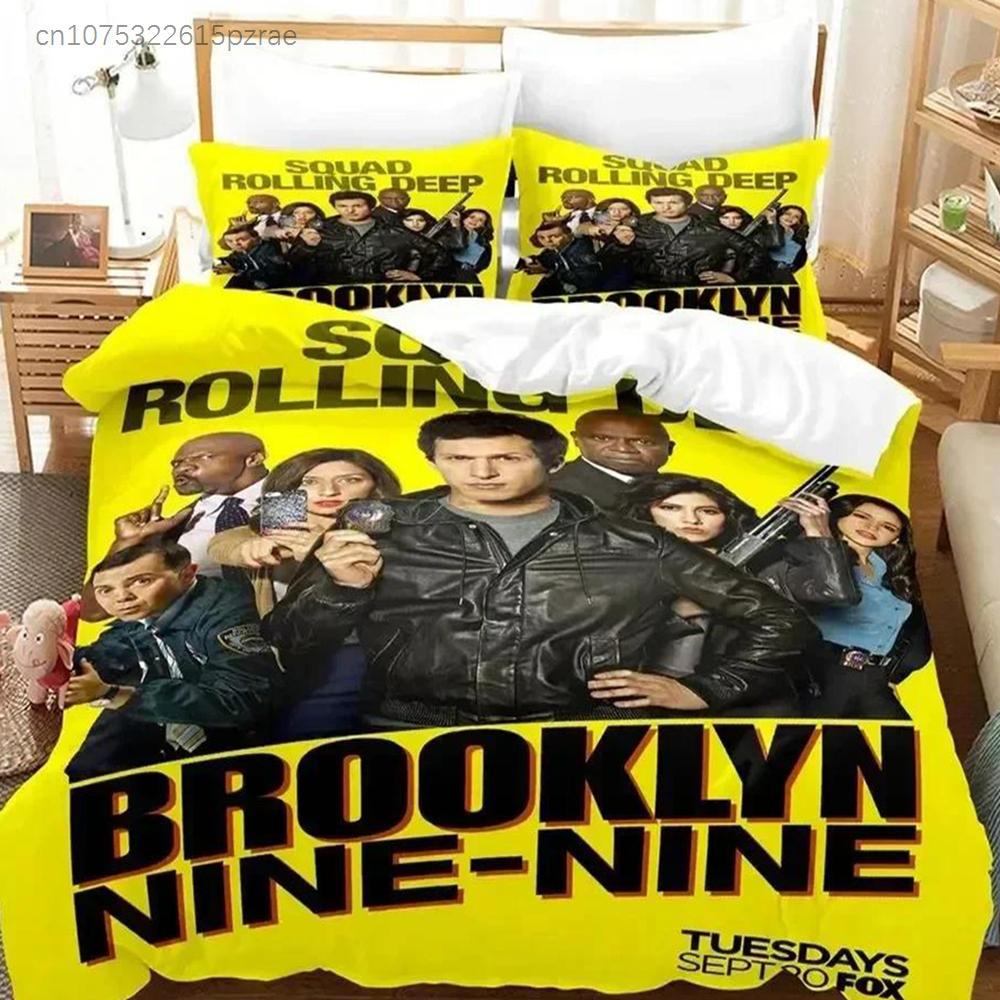 Neues 3D-Druck Brooklyn Nine-Nine Bettwäscheset Schlafzimmer Weiche Moderne Bettdecken Bequeme Bettbezüge Steppdeckenbezüge Und Kissenbezüge