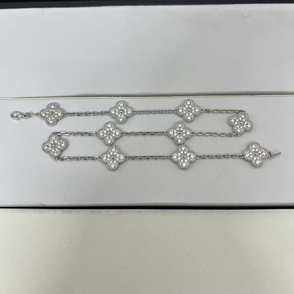 Four-leaf Clover Ten-flower Necklace Thin Light Luxury Ins High-end Collarbone Chain