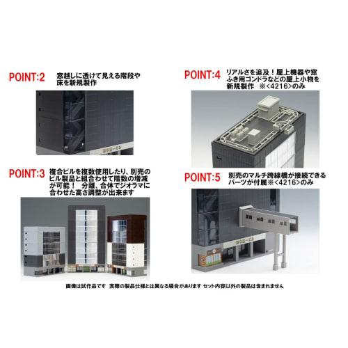 TOMIX N Gauge Multi-Floor Building with Round Windows, 7-Story, 4216, Model Train Supplies