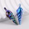 5pcs/lot 47x15mm Iridescent Acrylic Large Conch Charms Ocean Shell Pendant DIY Jewelry Making Necklace Keychain Accessories