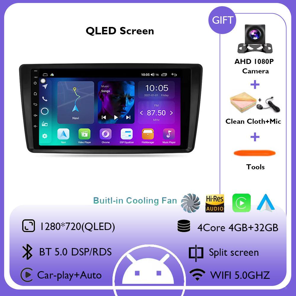 

9-дюймовый Android 14 для Skoda Octavia 2 A5 2007 - 2014 Автомагнитола Мультимедийный Видеоплеер GPS Carplay Навигация Головное устройство Без 2DIN