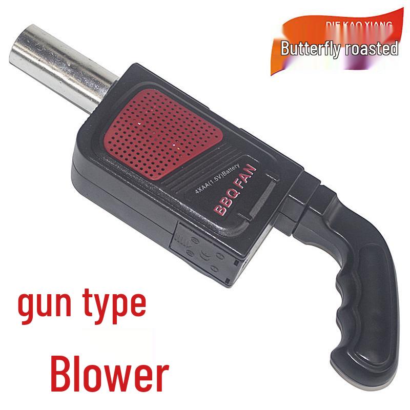 

Гриль-бабочка Аромат Барбекю Электрический воздуходув - Помощник для розжига угля (Батарейки в комплект не входят)