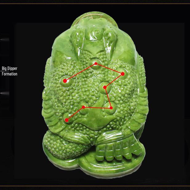 Extra Large Natural Jade Three-Legged Golden Toad Ornament - Perfect for Living Room or Shop Opening Gift.