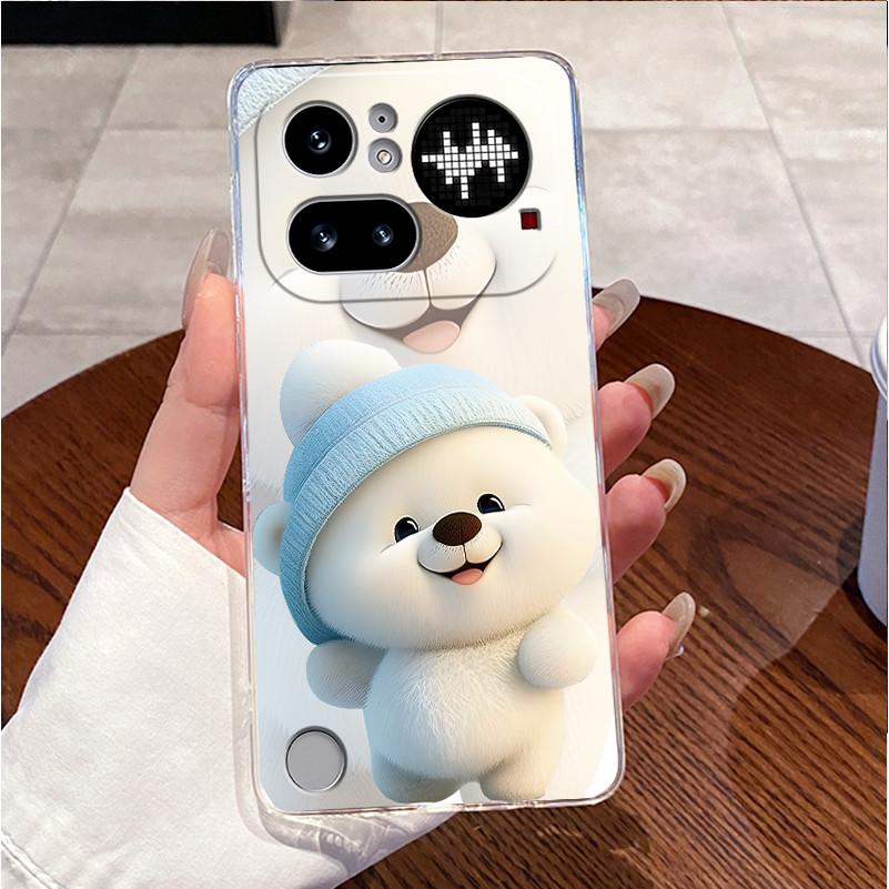 Für Nothing Phone 4a Pro Hülle Klar Luxus Niedlich Liebes Hase Lustig TPU Weiches Silikon Rückseite Für Nothing Phone4A Pro Gehäuse