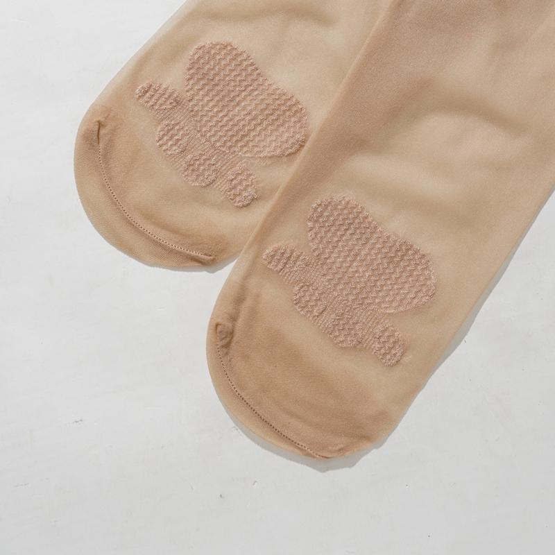 Women's Knee High Stockings for Air Conditioned Rooms Thin Seamless Over The Knee Long Stockings Cat Paw Pattern Anti Slip Anti Snagging Stockings