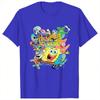 Spongebobs The Gangs All Here T Shirt Unisexs Vintage Pure Cotton T Shirts Summer O Neck Fashion Tee Shirt Oversized Clothes