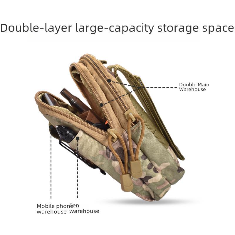 Men's Waterproof Tactical Waist Bag for 5.5/6-inch Phones - Multi-Function Outdoor Running Belt Bag