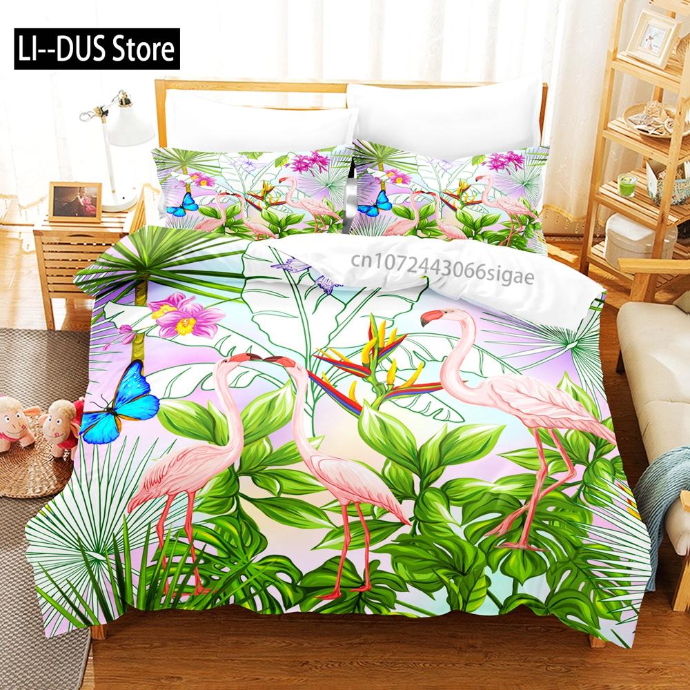 Firebird Bedding Set Single Twin Full Queen King Size Flamingo ed Set Aldult Kid Bedroom Duvetcover Sets 3D Anime Animal 037