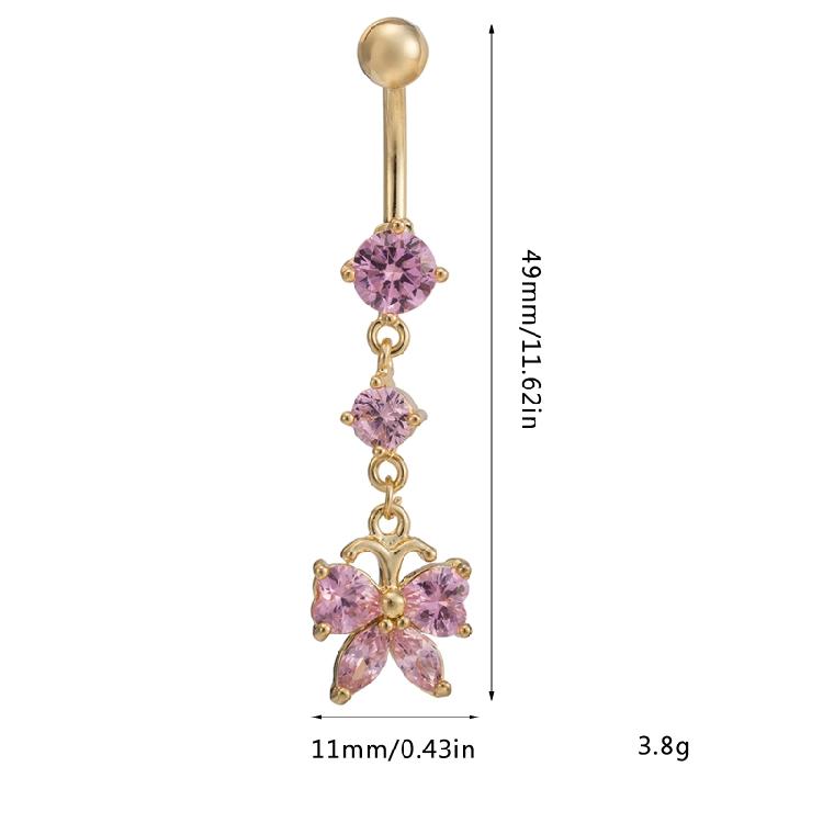 Bauchnabelringe Bauchnabelpiercing Stäbe für Schmetterlingsglocke Bauchnabelpiercing Stange Piercing