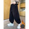 Boys' Autumn/Winter 2025 Fleece-Lined Corduroy Sports Pants, Medium/Large