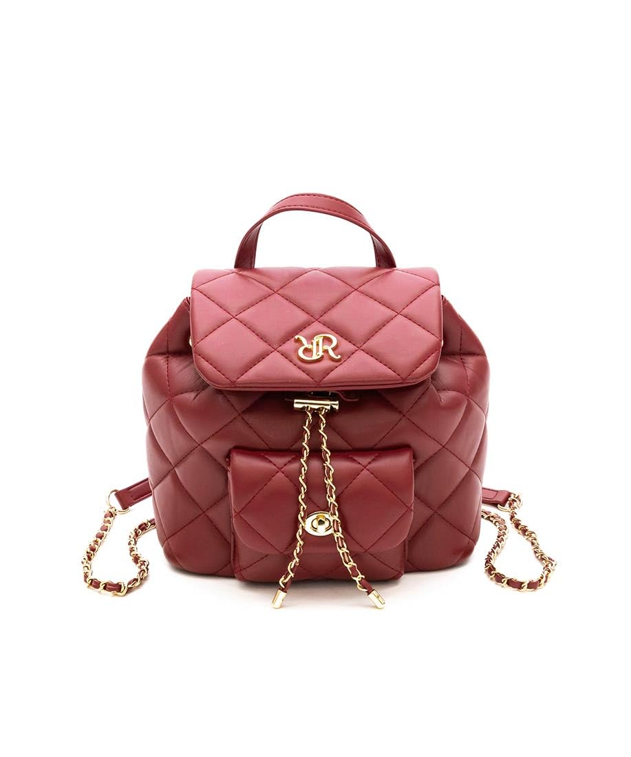 Quilted Design Backpack Bag FB36178 RED