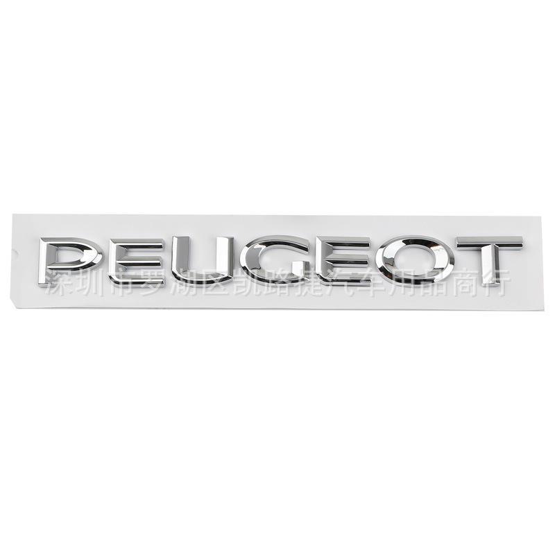 

Логотип автомобіля Peugeot Наклейка на задню частину Англійська ABS Хромована наклейка Модифікація
