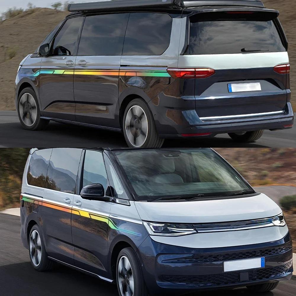 Car Body Side Skirts Long Striped Stickers For Volkswagen VW Transporter T4 T5 T6 Van Camper Car Decoration Stickers Accessories