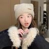 Women's Japanese Style Cute Cat Ears Knitted Beanie - Thick, Warm, Rolled Edge for Autumn and Winter