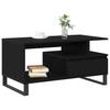 Coffee Table Black Oak Look 90 x 49 x 45 cm Engineered Wood
