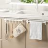 Snap-On Towel Bar Hanging Holder Plastic Cabinet Door Hanger Cabinet Towel Rag Rack  Bathroom