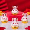 4pcs Japanese Resin Cute Rabbit Crafts Cartoon Fortune Ornament Landscape Home Decor Accessories Gifts Living Room Decoration