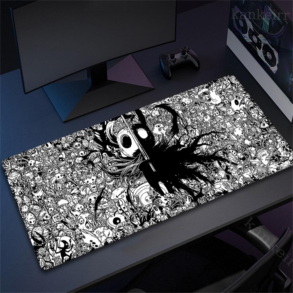 90x40cm Anime Hollow Knight Large Pc Rubber Mousepad Gaming Stitch Edge Thicken Mouse Mat Xxl NonSlip Keyboard Laptop Mausepads