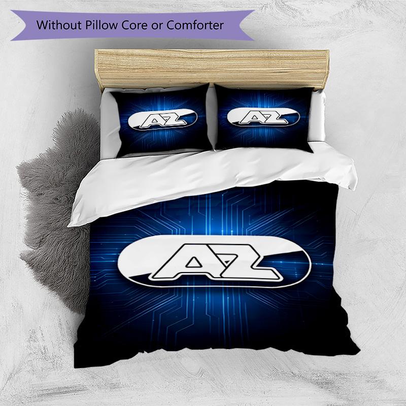 Parure de lit 3 pièces avec housse de couette (1*Housse de couette + 2*Taie d'oreiller, sans noyau), Ensemble de literie imprimé AZ Alkmaar, Décor de chambre à coucher, Toutes saisons, Cadeau d'anniversaire