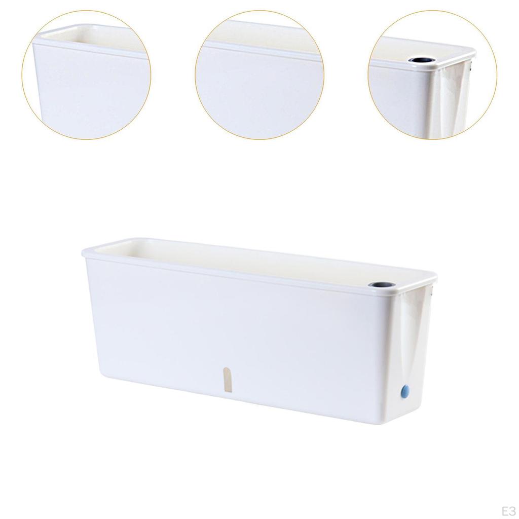 Rectangle Planter Box for Flowers Self Watering Large Capacity Outdoor