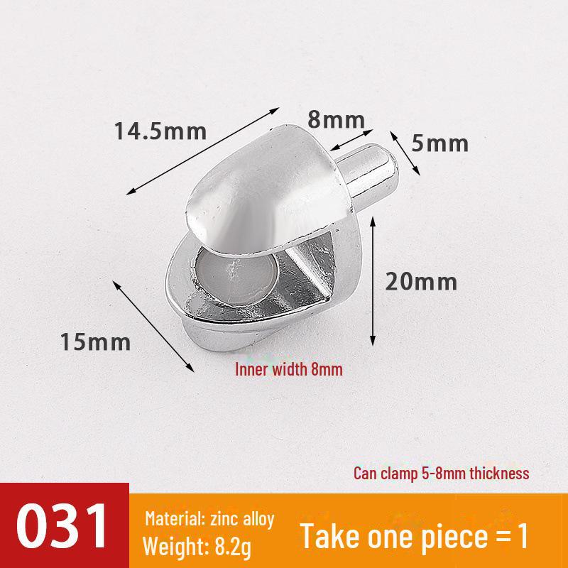 Transparent Movable Wardrobe Panel Bracket for Glass or Wooden Partition