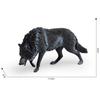 Mini Wolf Figurine Cake Toppers Hand Painted Model Educational Toy Realistic Animal Figure for Children Toddlers Birthday Gift