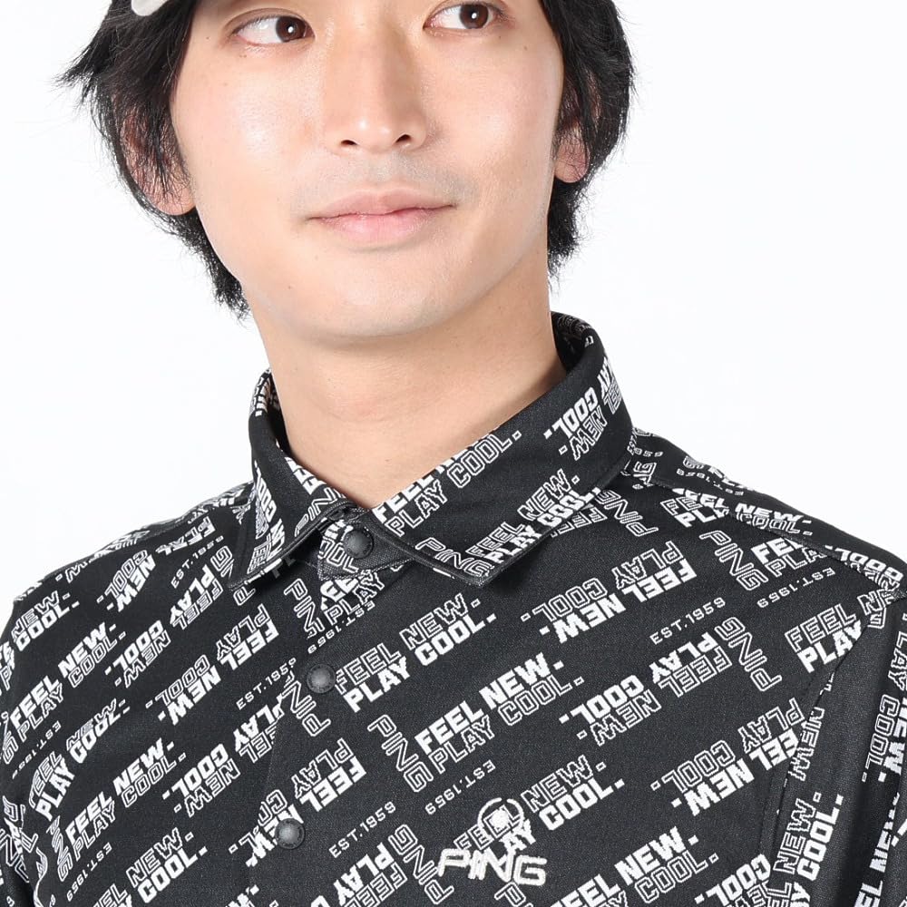 Ping Apparel Short Sleeve Polo Shirt Logo Golf Size M Men's (Bias Print) / / 621-3160301 010_Black,