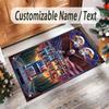 LKW-Thema Kristall-Samt-Teppich Personalisierter Benutzerdefinierter Name Text Weiche Bodenmatte Heimdekoration